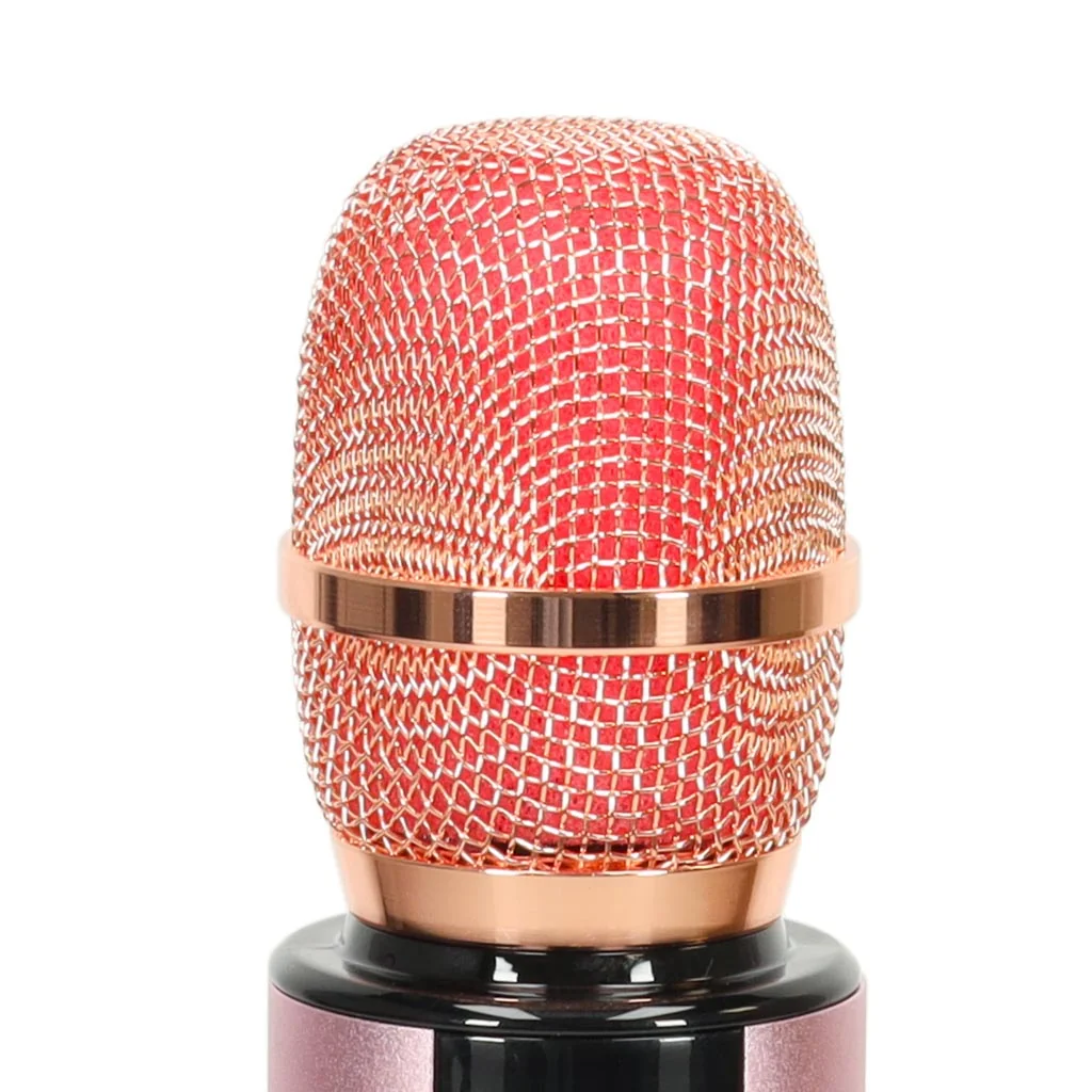 Bezdrôtový karaoke mikrofón detský, Bluetooth, 5 W, ružový
