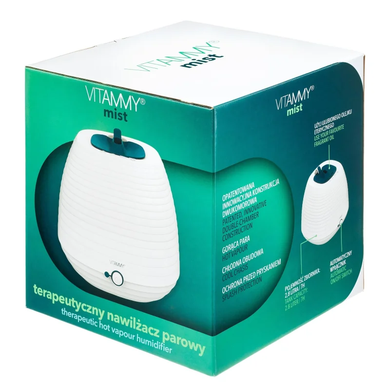VITAMMY Mist terapeutický parný zvlhčovač vzduchu s aromaterapiou 