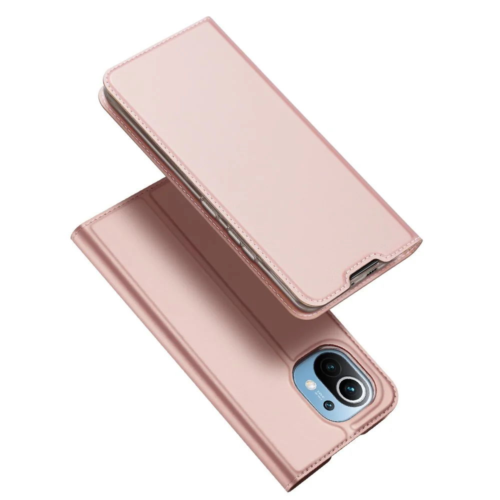DUX DUCIS Skin Pro knižkové kožené puzdro na Xiaomi Mi 11 ružové