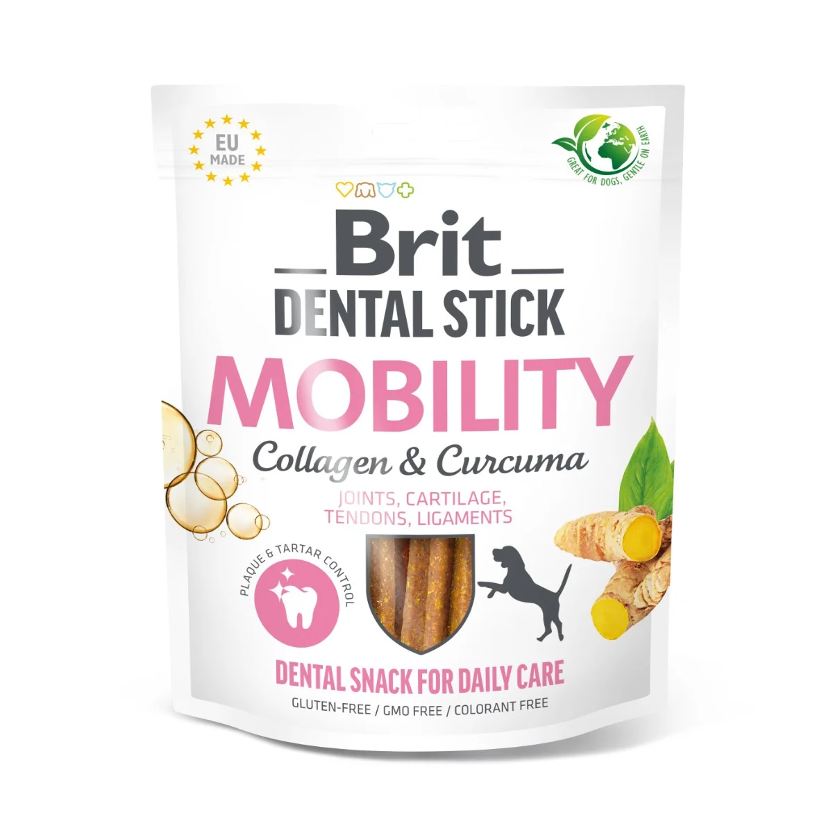 Brit Dental Stick Mobility s kurkumou a kolagénom 7 ks