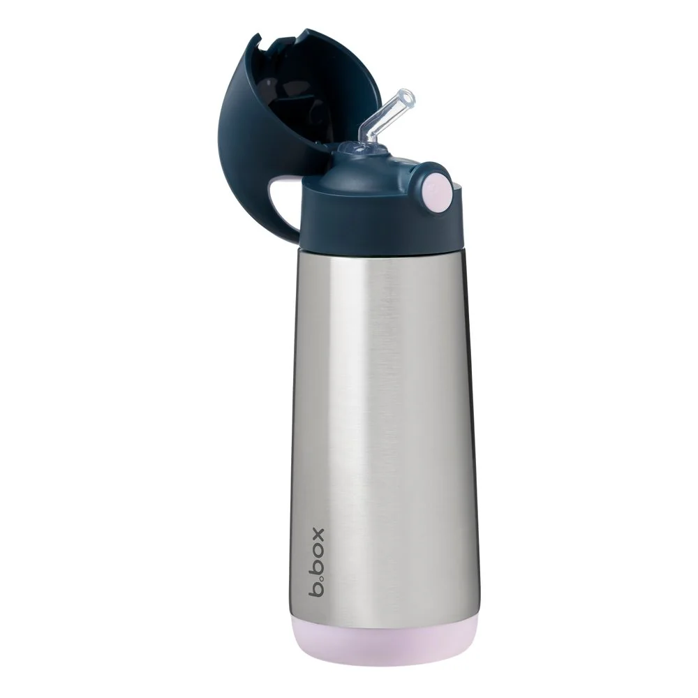 Termoska na pitie so slamkou 500 ml indigo/ružová