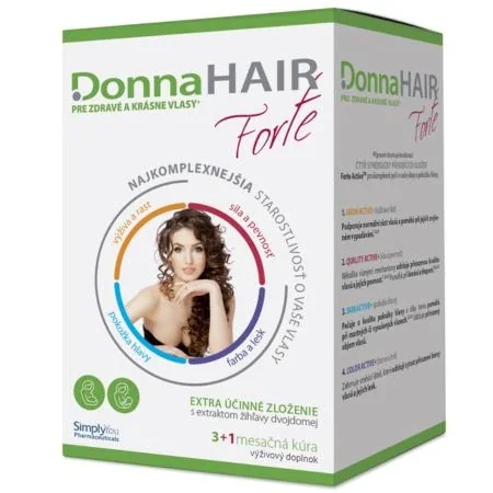 DonnaHAIR Forte 4 mesačná kúra 1×120 cps, výživový doplnok