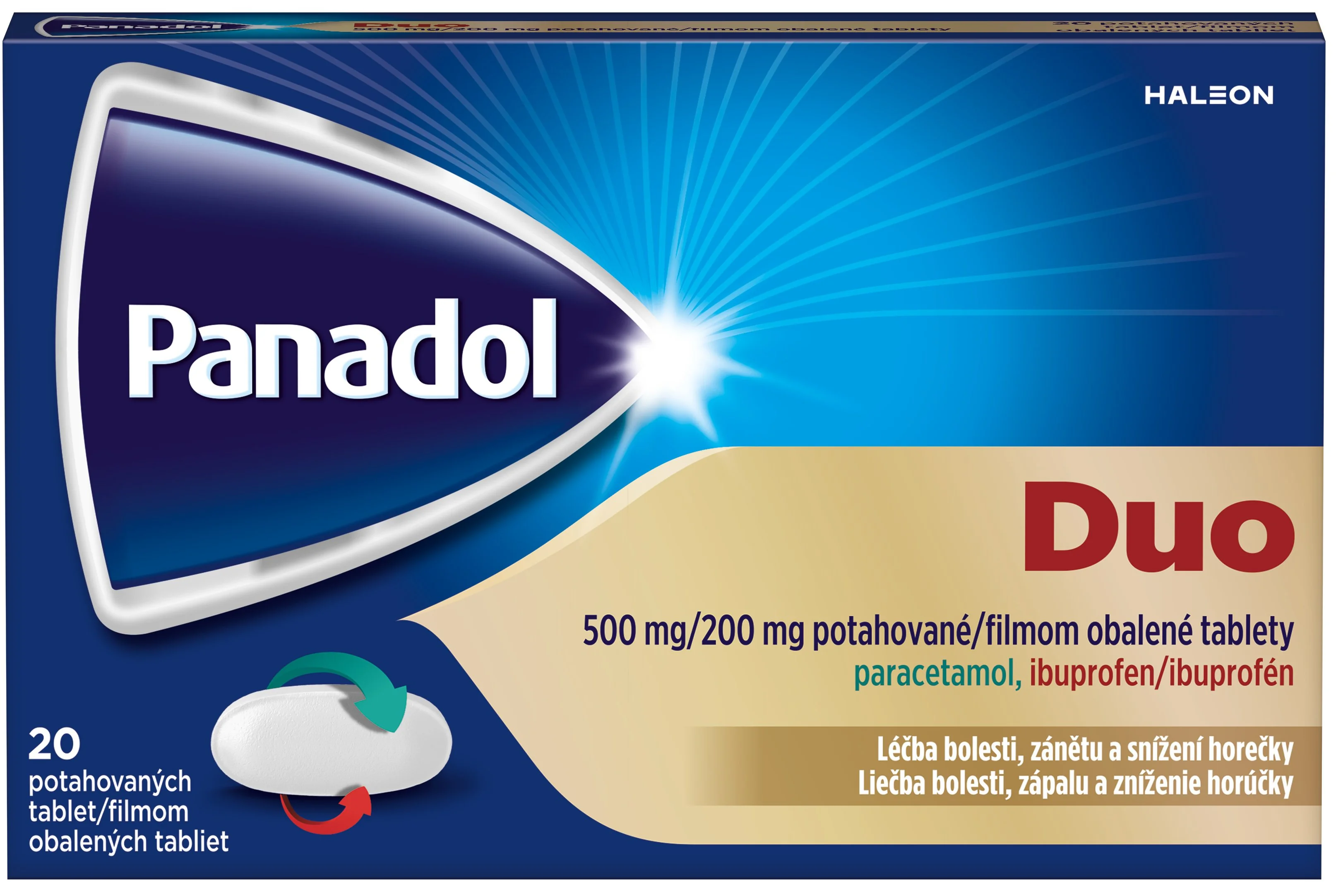 PANADOL DUO 500/200 MG 1×20 tbl, liek