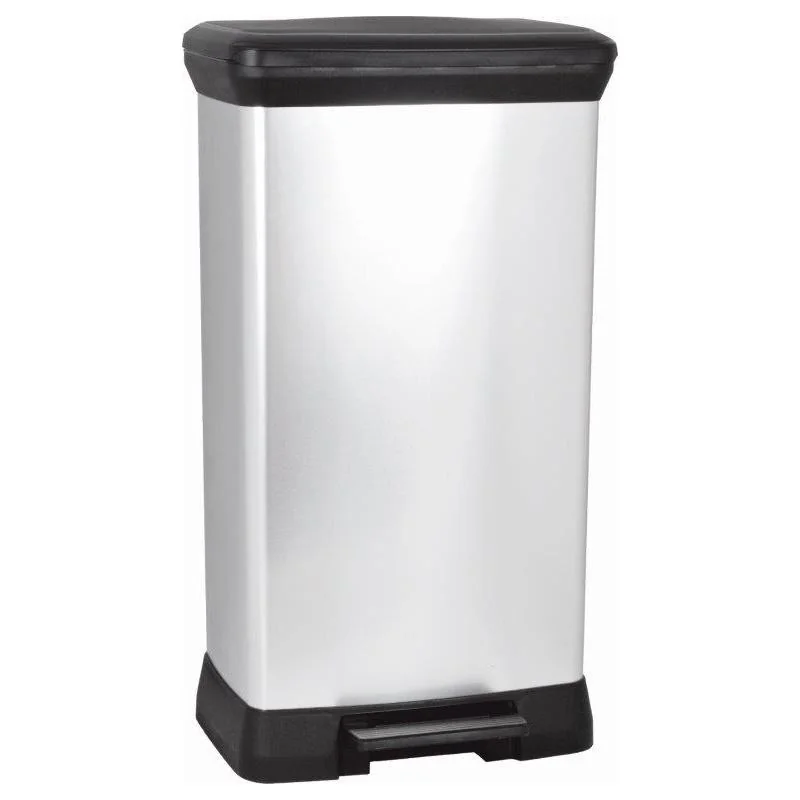 Odpadkový kôš Curver Deco Bin 50 l strieborný 187177