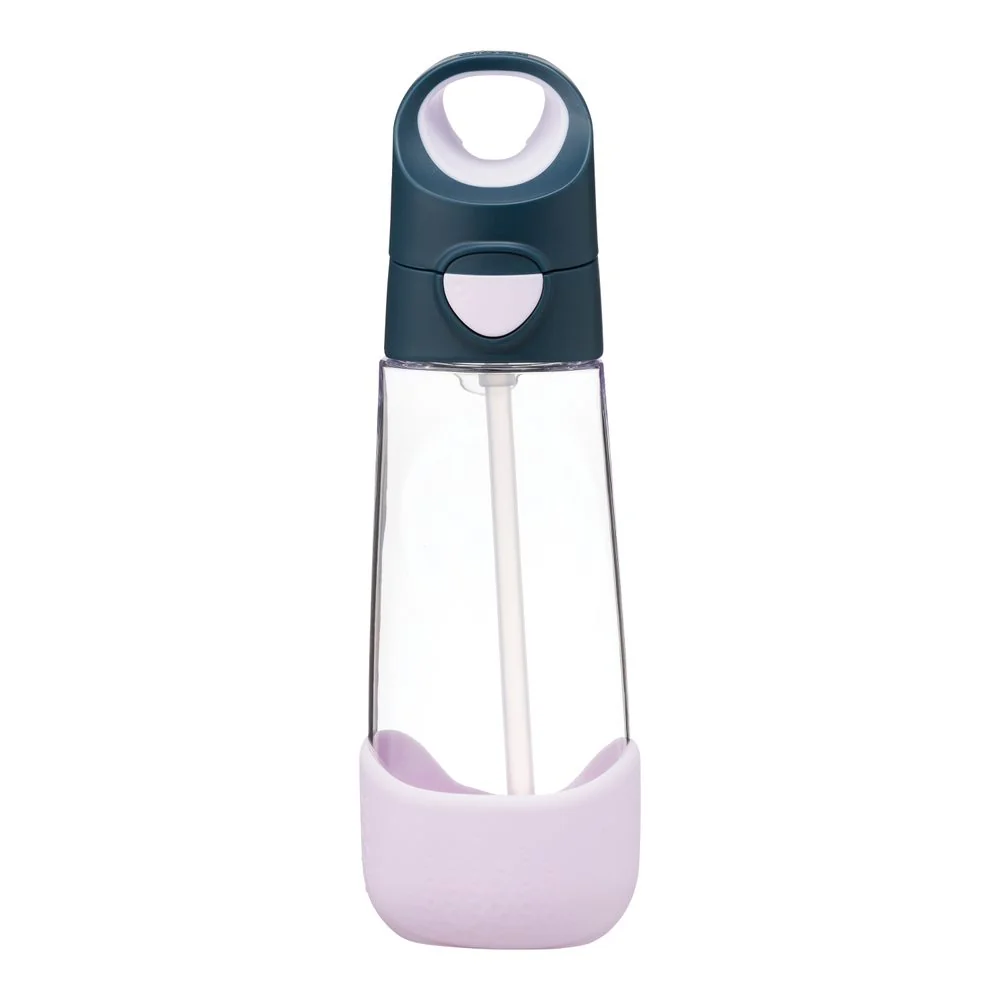 Fľaša na pitie so slamkou 600 ml indigo/ružová