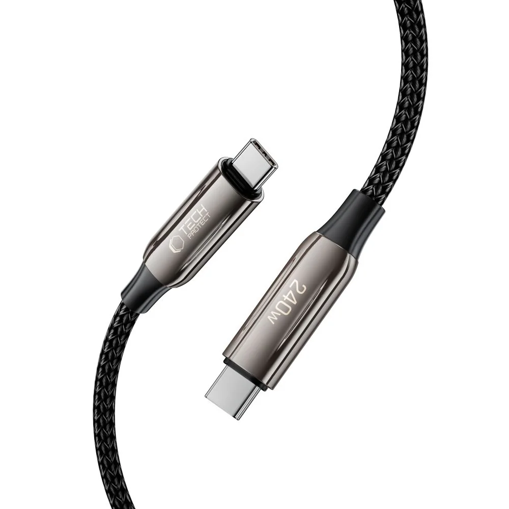 Tech-Protect UB10T kábel USB-C / USB-C 240W QC PD 2m, čierny