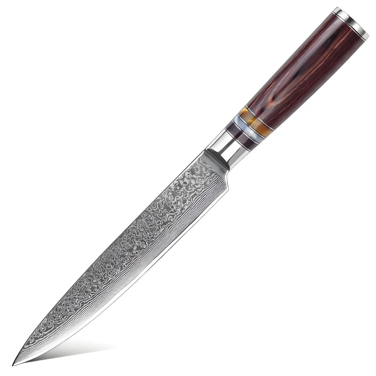 Damaškový kuchynský nôž Slicing/Hnedá 1ks Slicing, 31,5cm