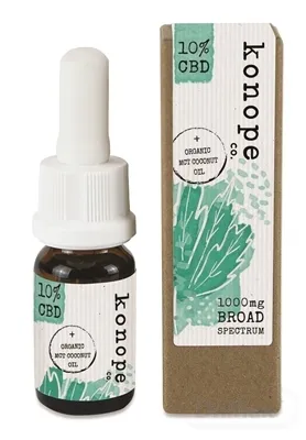 Konope co. 10% CBD v organickom MCT kokosovom oleji - Široké Spektrum 1000mg