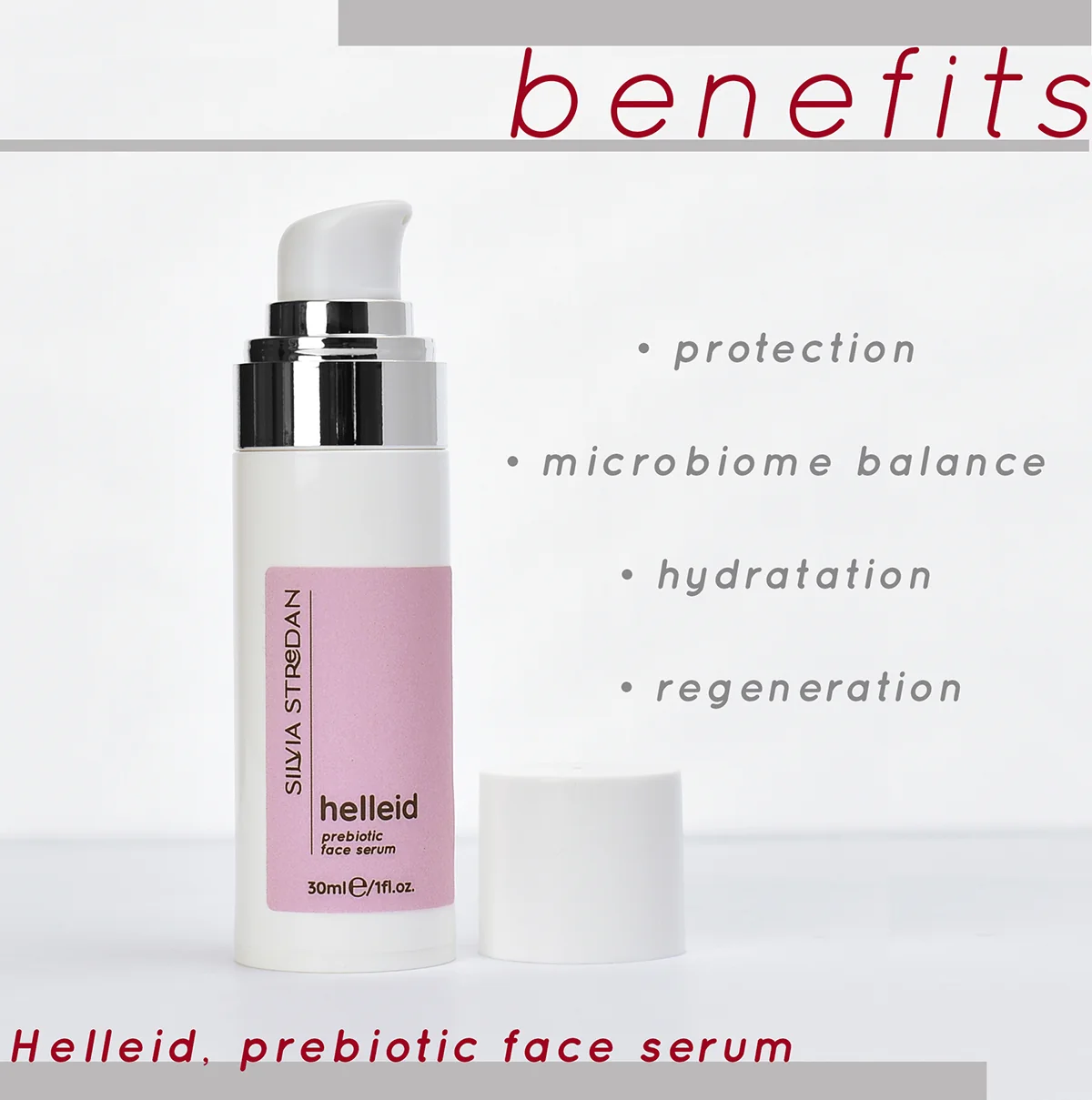 HELLEID, prebiotické gélové sérum, 30ml - exkluzívna beauty-fermentovaná kozmetika, slovenský výrobok