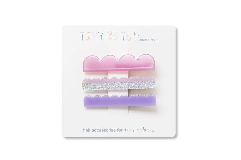 THE COTTON CLOUD Set 3 sponiek do vlasov Waves Cake 1×3 ks, sponky do vlasov