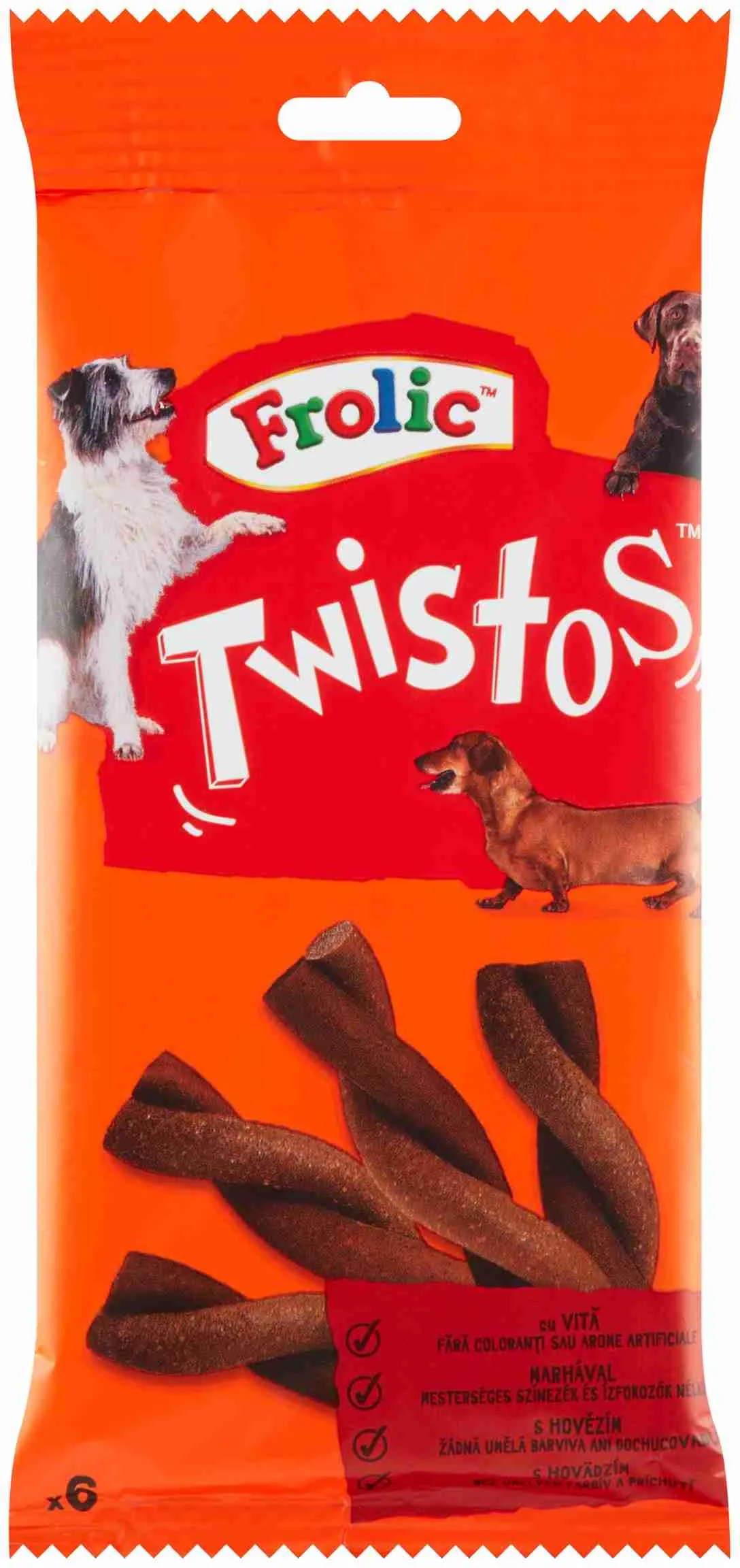FROLIC pochúťka Twistos 1×105 g, pochúťka pre psy