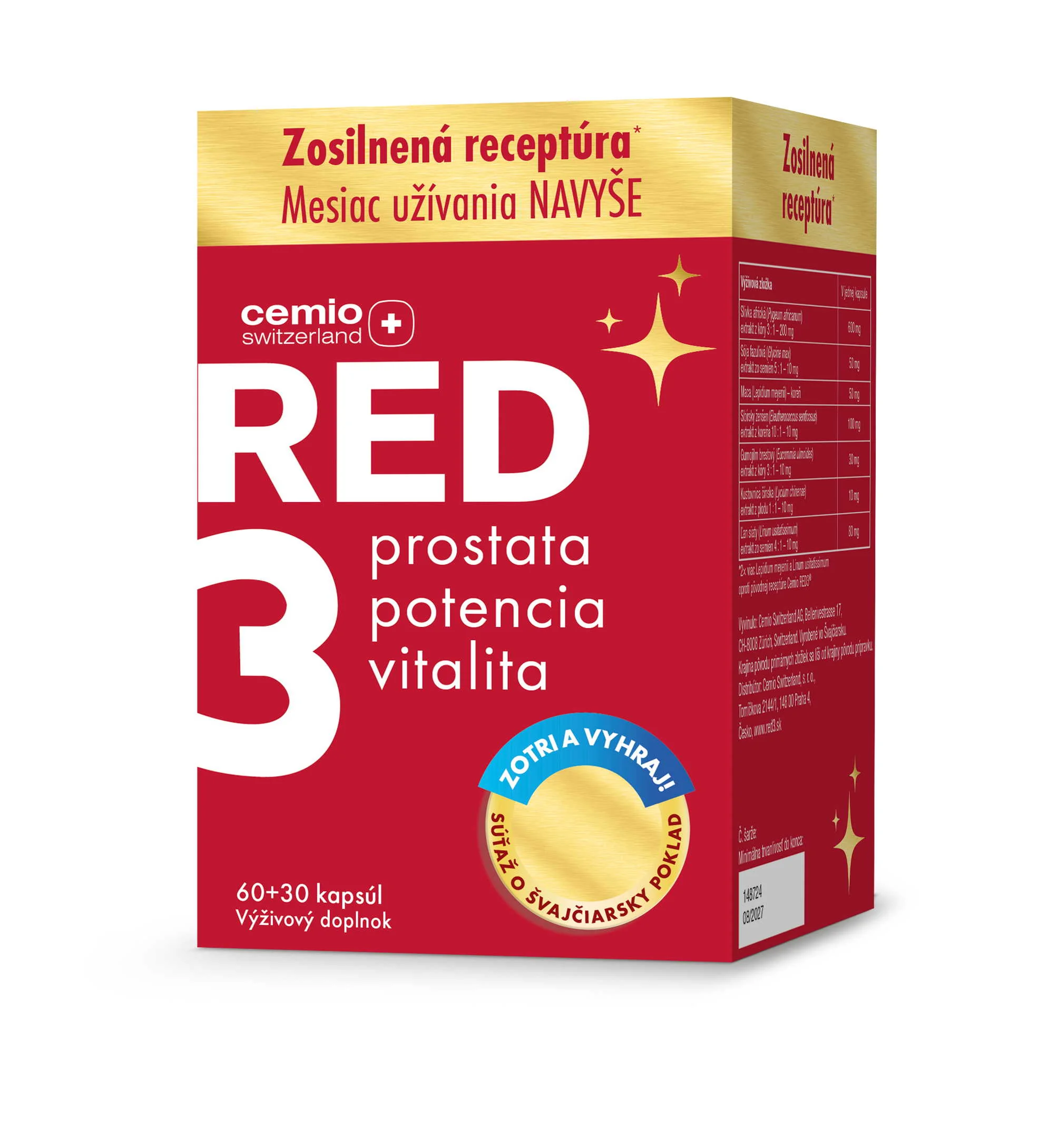 Cemio RED3 cps. 60+30 darček 90 cps