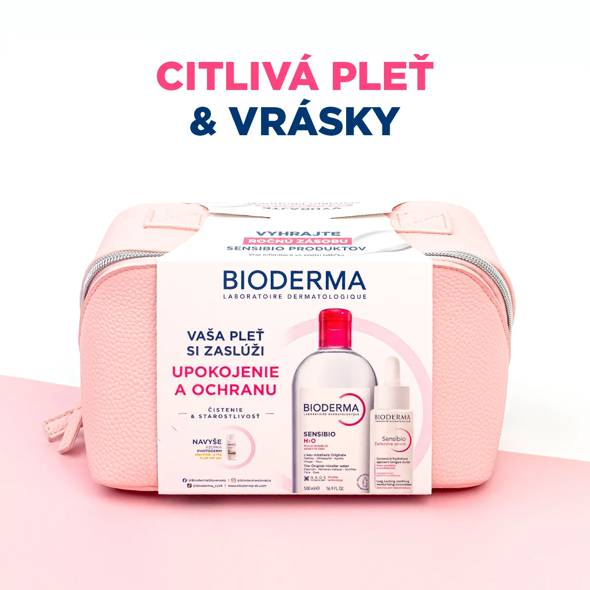 Bioderma Sensibio darčekový balíček pre citlivú pleť a vrásky 1 set