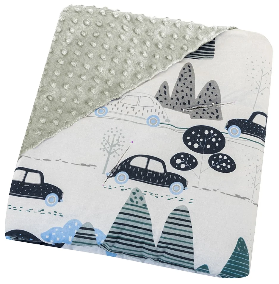 Bomimi zavinovacia deka do autosedačky Minky, modrá 75×80 cm