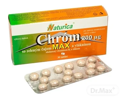 Naturica CHRÓM MAX so zeleným čajom a vlákninou 1×30 tbl, výživový doplnok