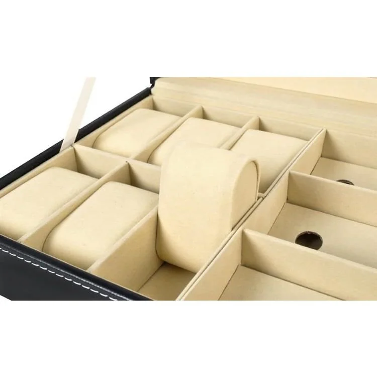 MG Organizer box na hodinky a okuliare, čierny