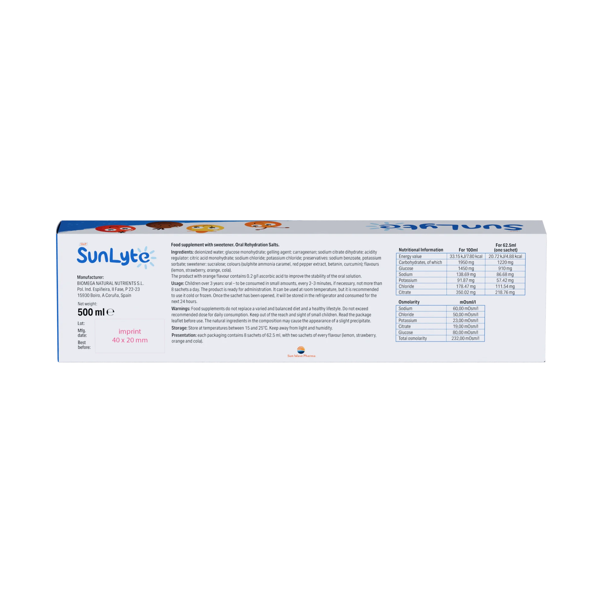 SWP SunLyte 8 ks x 62,5 ml
