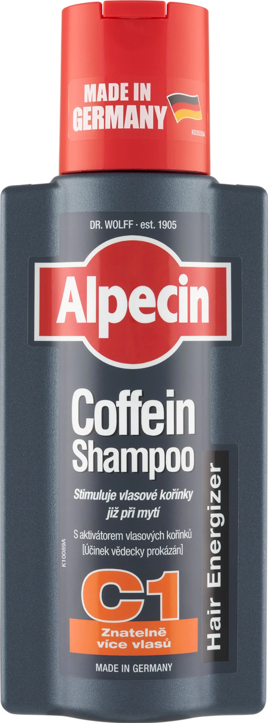 ALPECIN Hair Energizer Coffein Shampoo C1 1×250 ml, pri vypadávaní vlasov