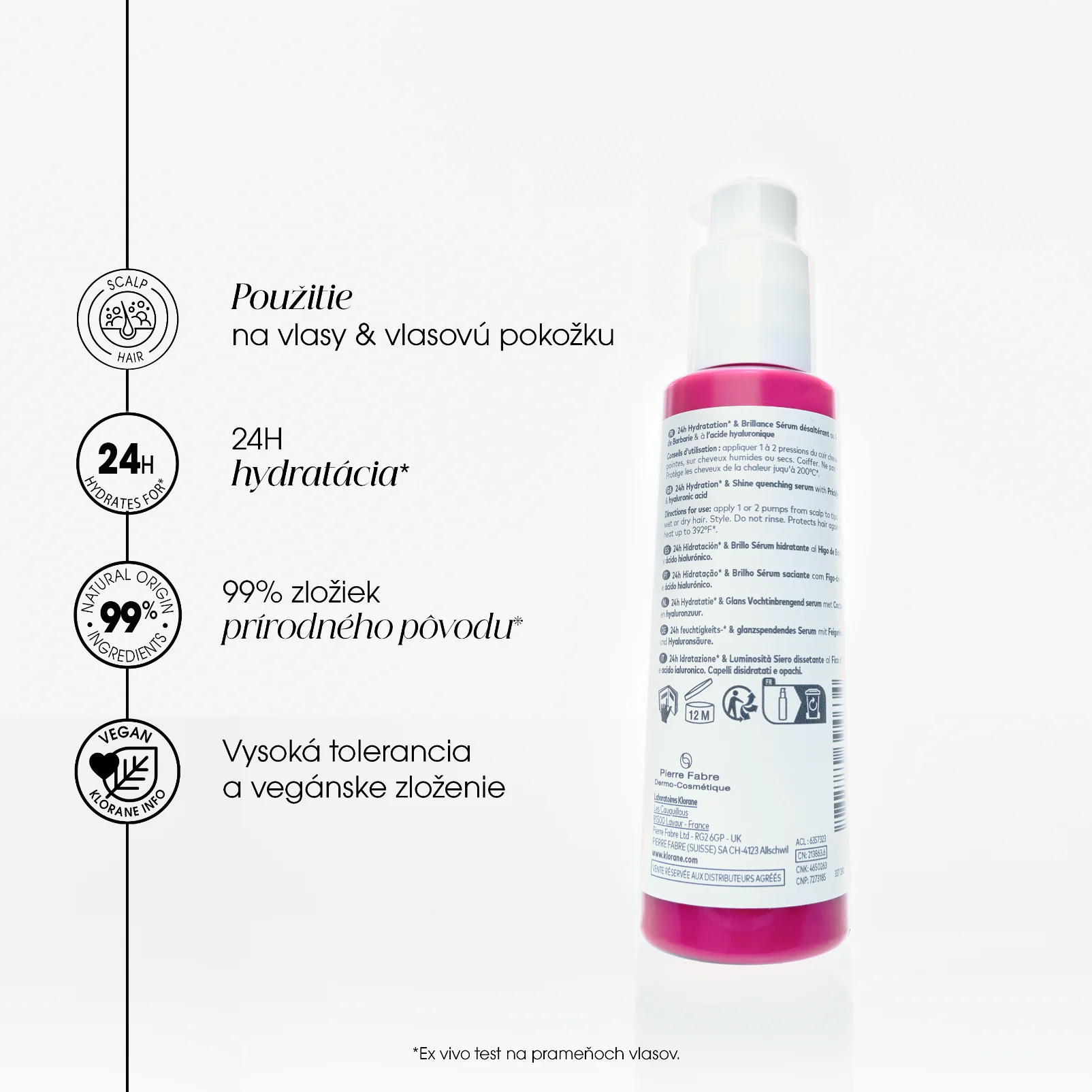 KLORANE Hydratačné SÉRUM na vlasy 100 ml