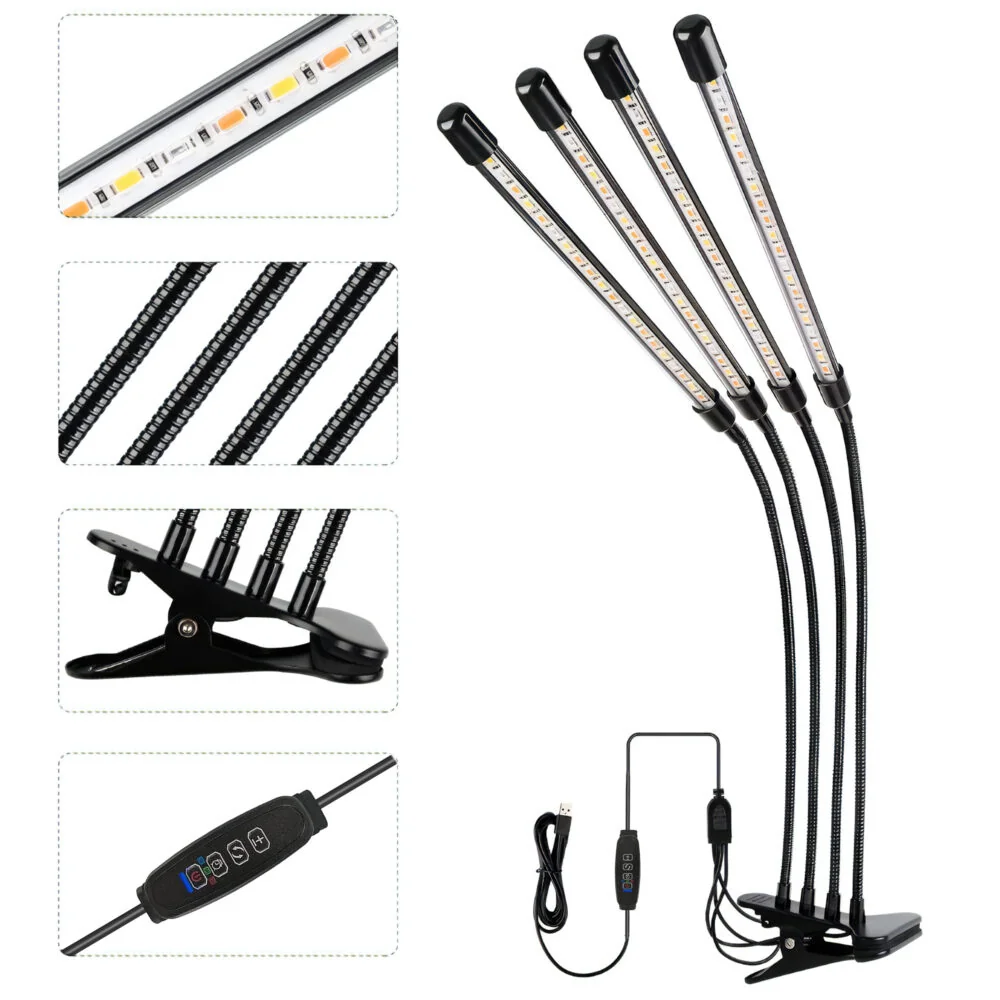 MG Plant Light LED lampa na rastliny 36W, čierna