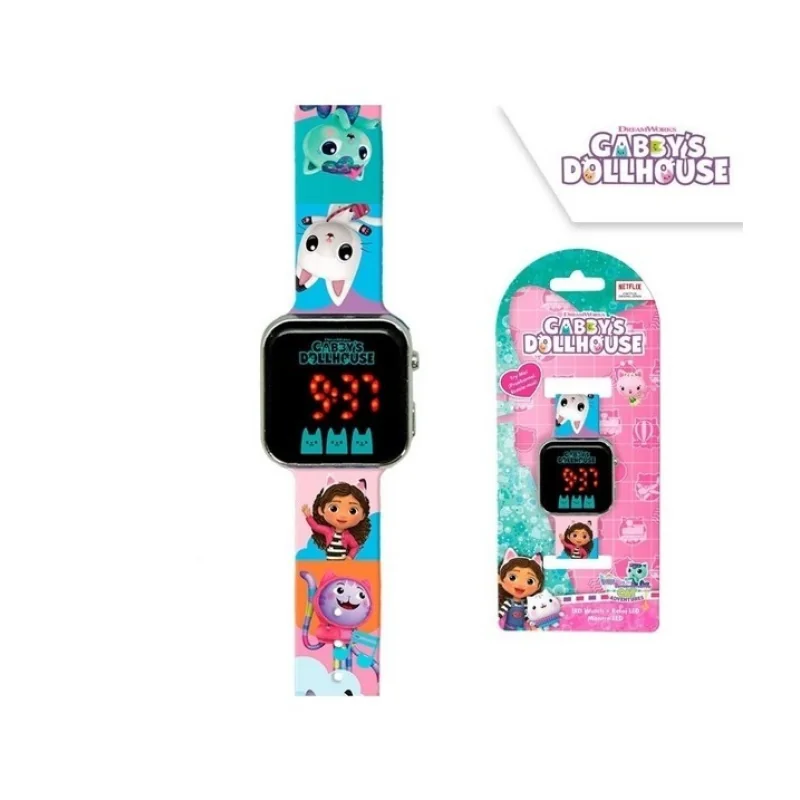 Kids Euroswan Digitálne LED hodinky Gabby's Dollhouse