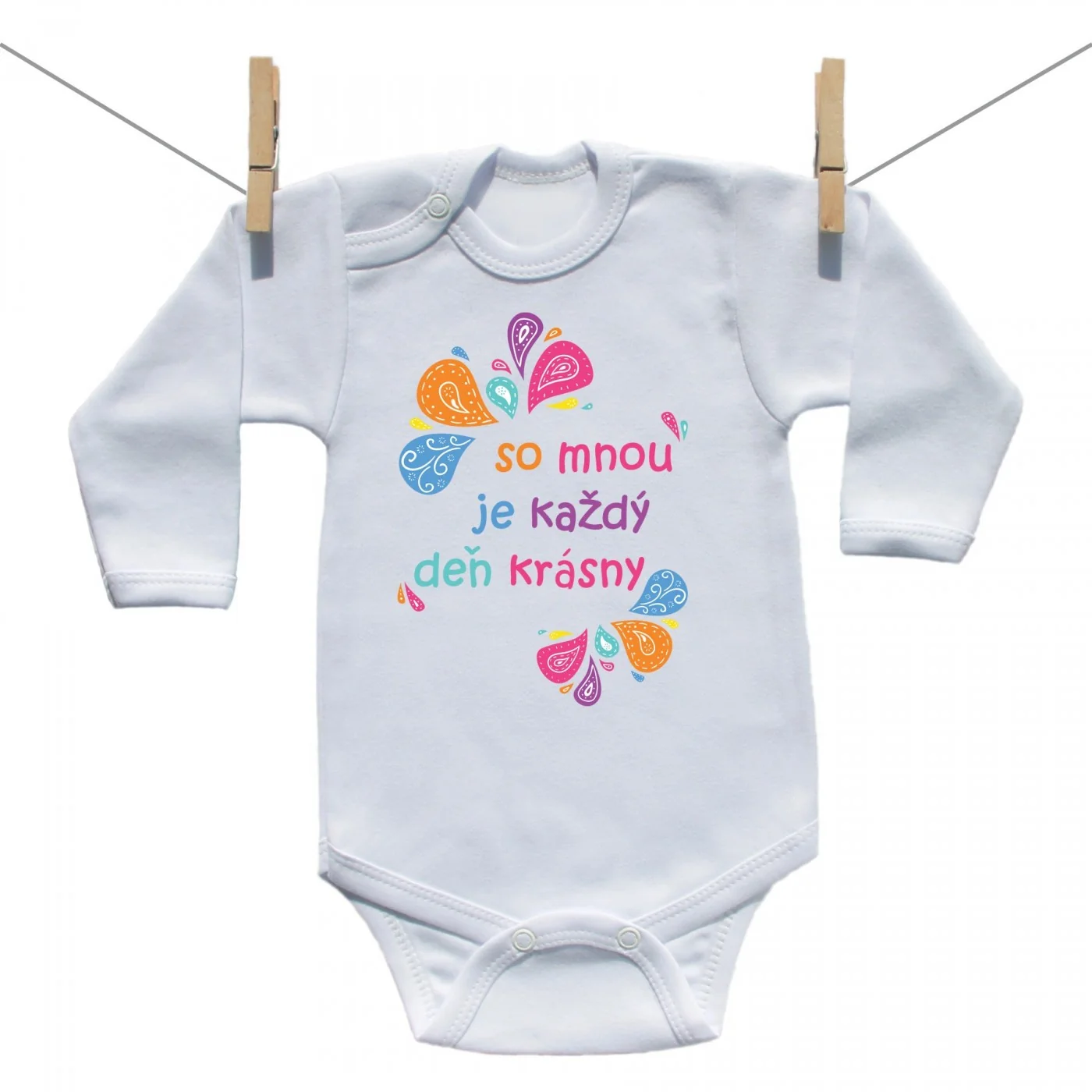 Boodyy Body s dlhým rukávom So mnou je každý deň krásny Veľkosť: 68