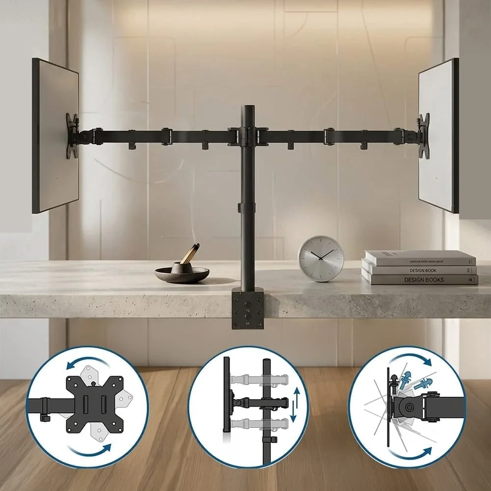 MG FlexArm univerzálny držiak na 2 monitory 10-27'' čierny