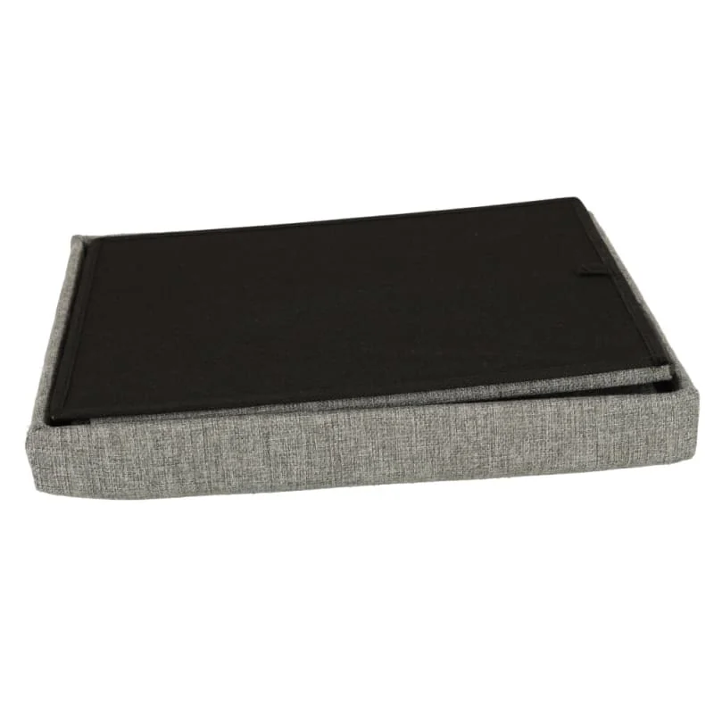Skladací puf s úložným priestorom – sivý taburet 38×38×38 cm