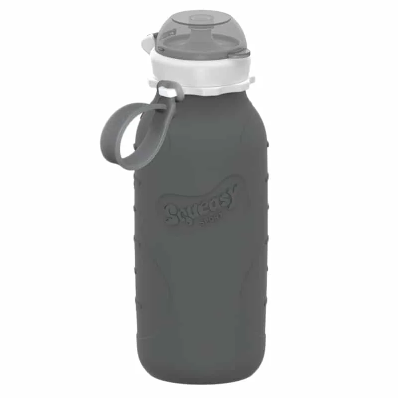 Squeasy Gear silikónová fľaša 480ml sivá