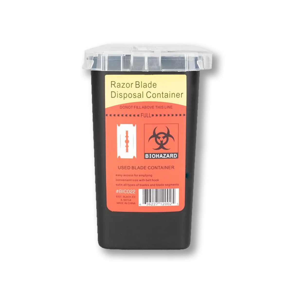 Plastová nádoba na použité žiletky BDS Black Razor Blade Container