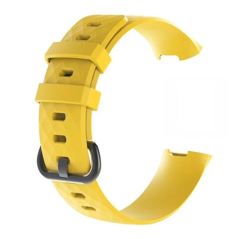 Silicone Diamond (Large) remienok na Fitbit Charge 3 / 4 yellow