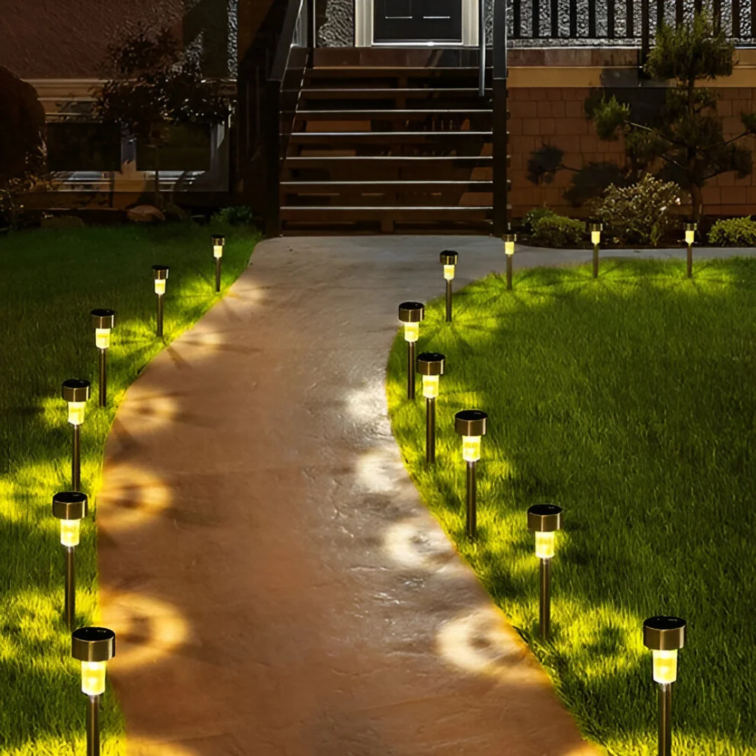 MG Garden Light solárna lampa 10ks, čierna 