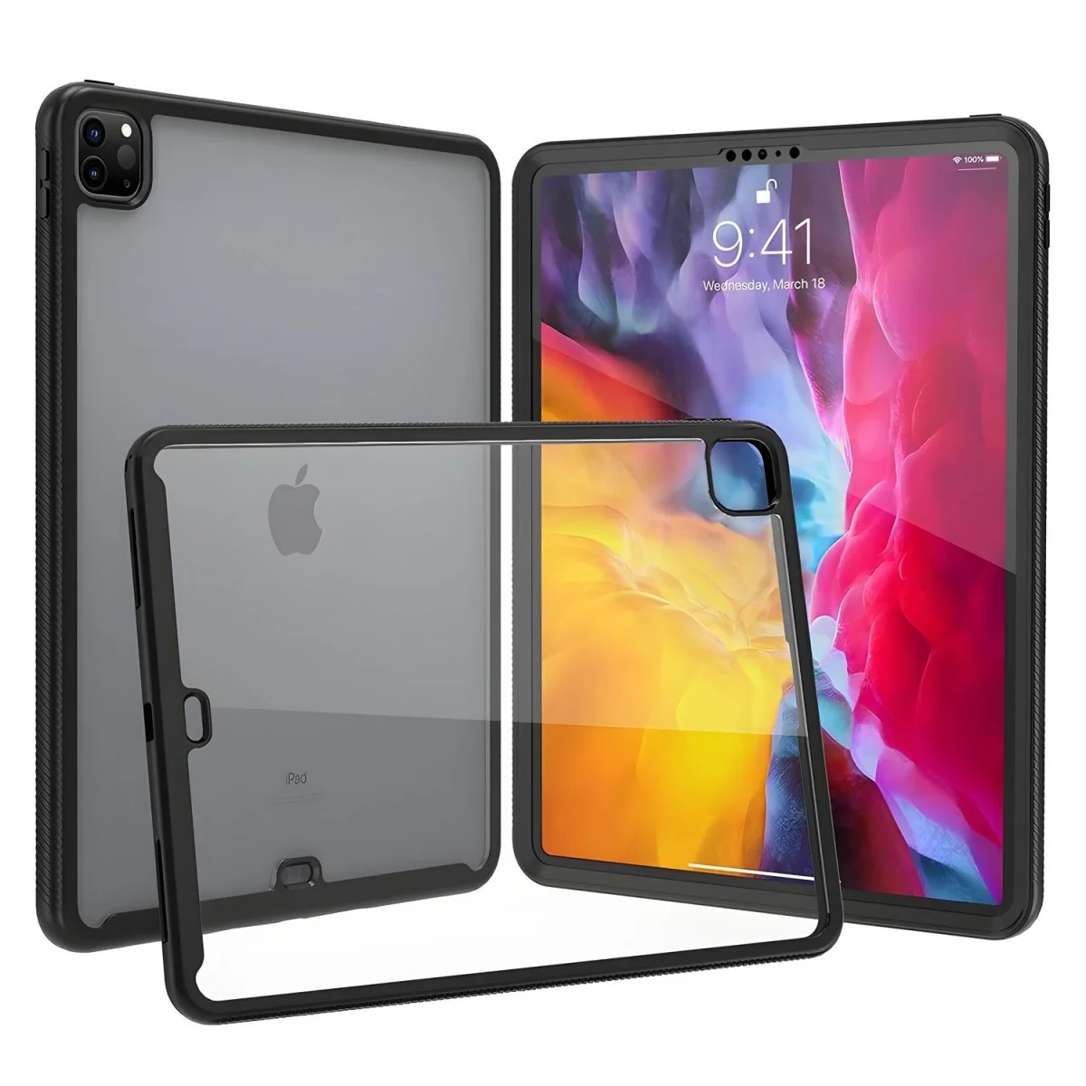 360° puzdro + ochranné sklo pre iPad Pro 12,9 Čierna H28079