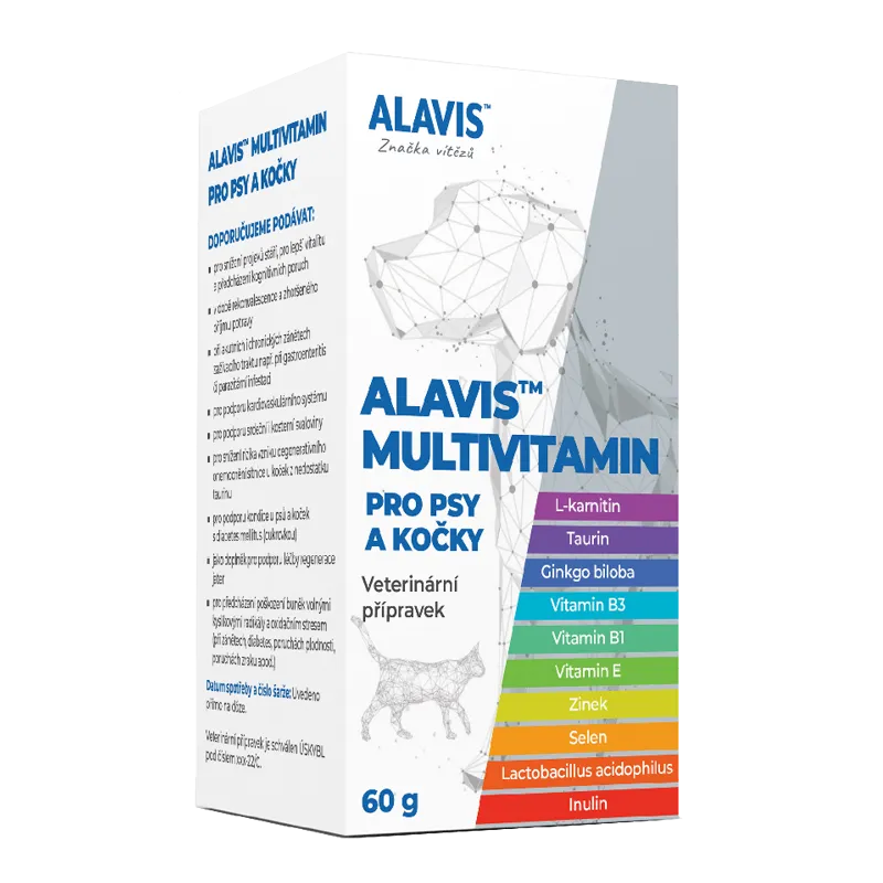 ALAVIS MULTIVITAMÍN pre psy a mačky 1×60 g, multivitamín pre psy a mačky