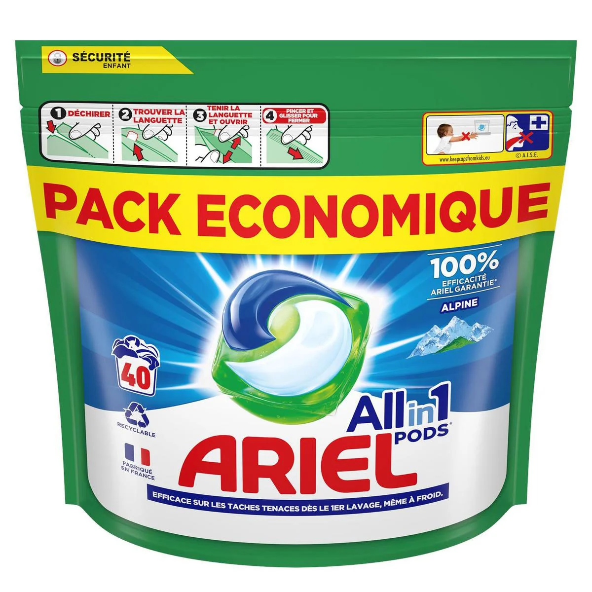 ARIEL Gélové kapsule 40 ks Alpine