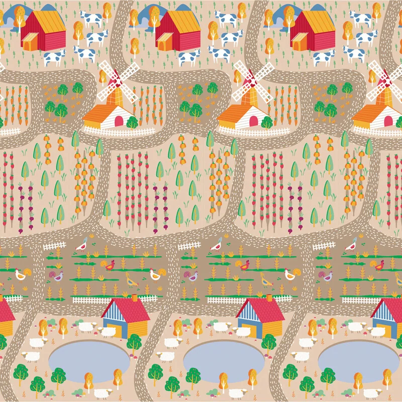 Asalvo Hracia podložka Play Mat XL 120x180 cm Farm-City