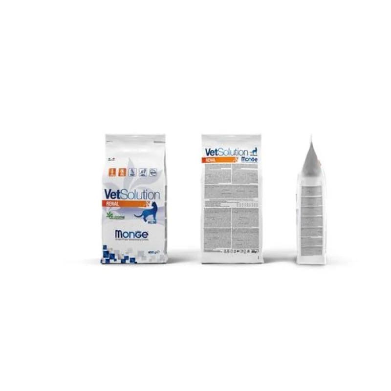 MONGE VetSolution Cat Renal 400g diétne suché krmivo pre mačky na podporu funkcie obličiek v prípade chronického zlyhania obličiek
