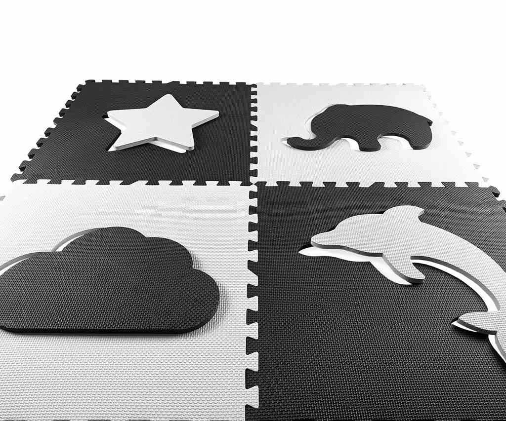 Penové puzzle podložka ohrádka Milly Mally Jolly 2x2 Grey ,