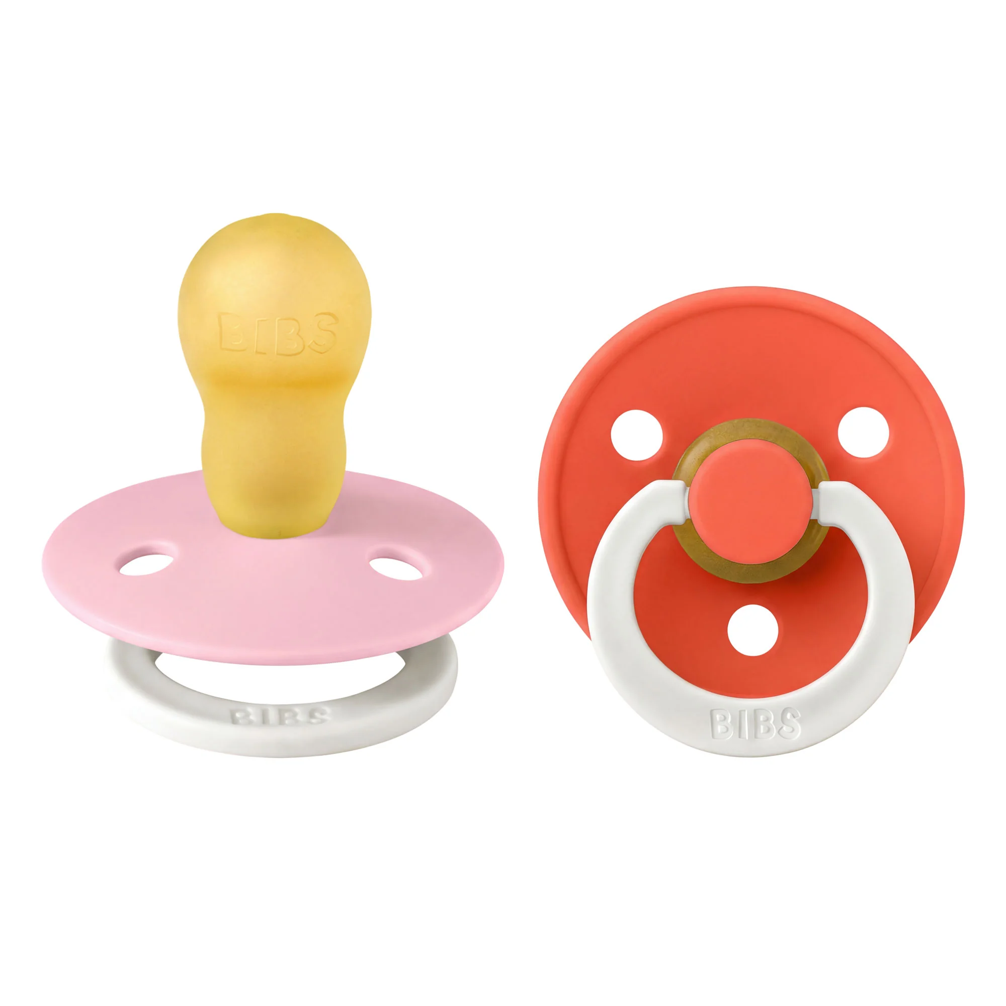 BIBS Colour cumlík z prírodného kaučuku 2ks – veľkosť 3 Baby Pink Nočný / Tango Nočný