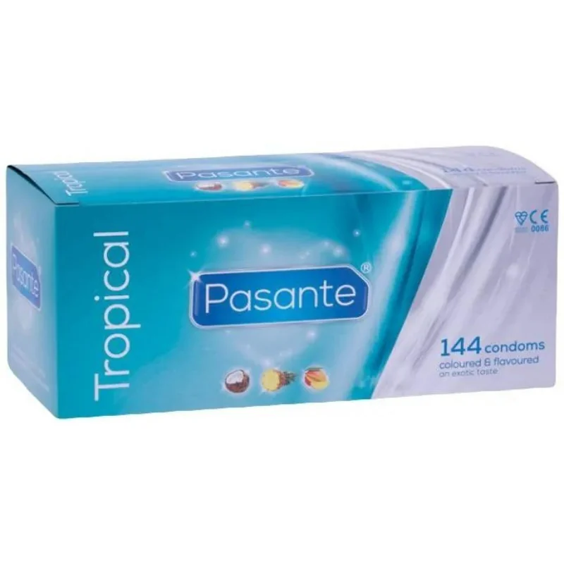 Tropical – ochucené latexové kondomy (144 ks)