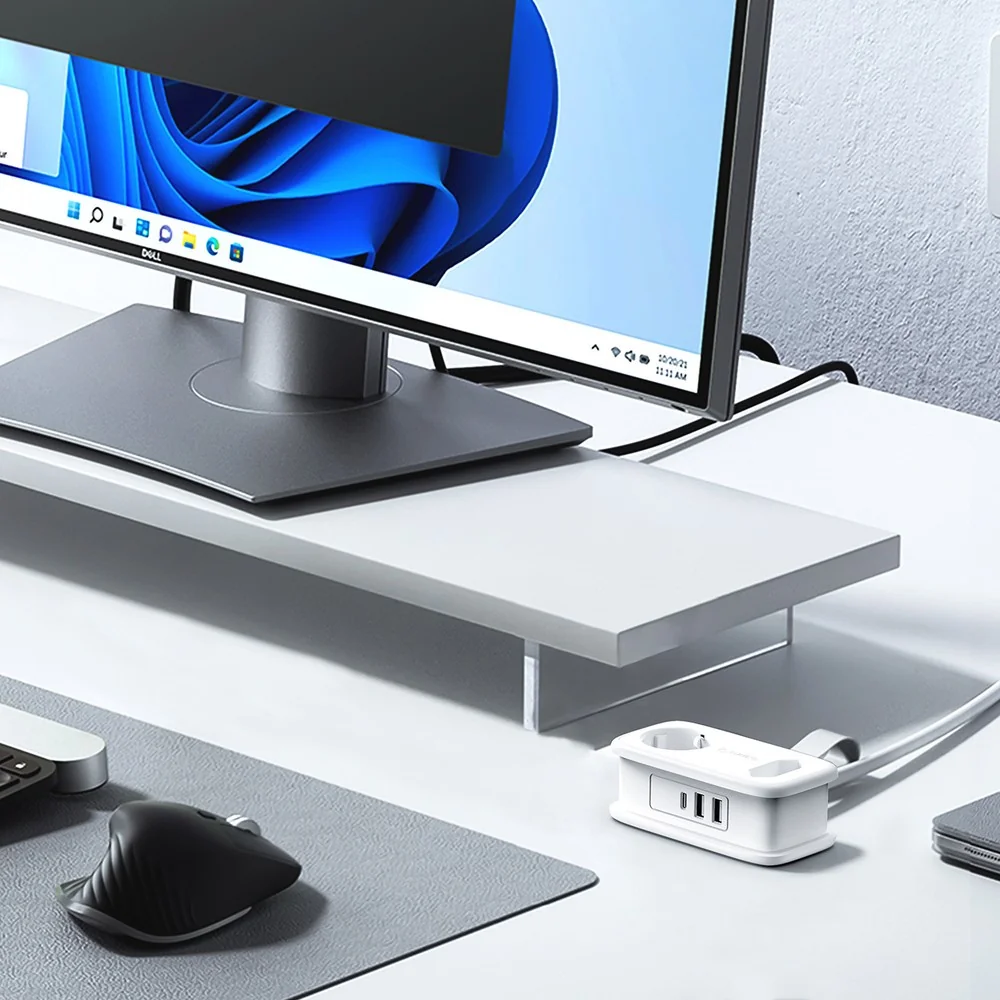 Orico APP predlžovacka 5in1 2x USB-A / 1x USB-C / 2x AC 15.5W, biela