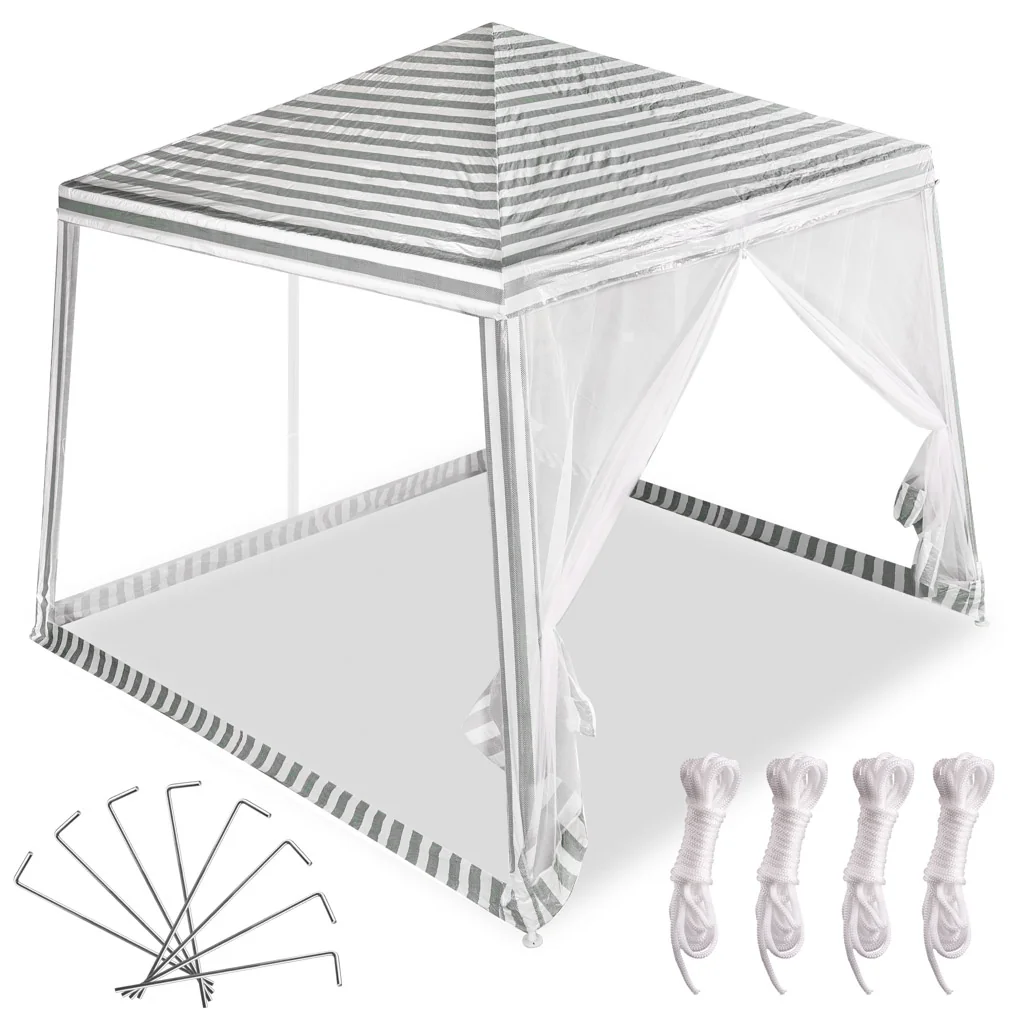 Záhradný párty stan s moskytiérou 3 × 3 m, biely