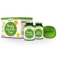GreenFood Nutrition BEAUTY HAIR&SKIN Forte+Pillbox