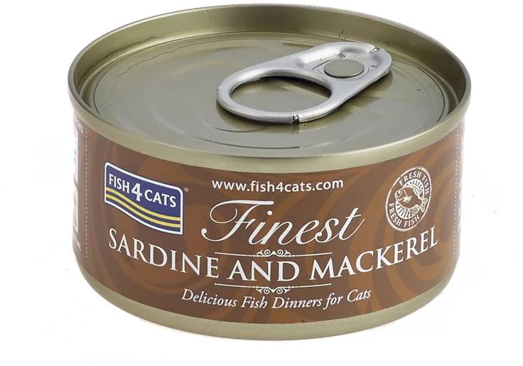 FISH4CATS Konzerva pre mačky Finest sardínka s makrelou 70g 1×70 g, konzerva pre mačky