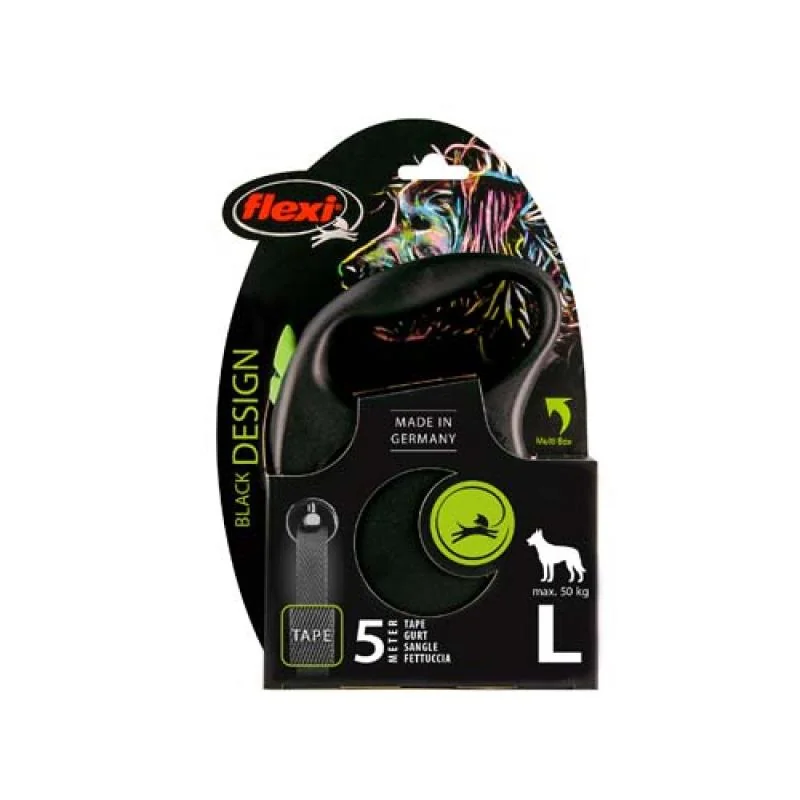 flexi Black Design L popruh 5m zelená do 50kg