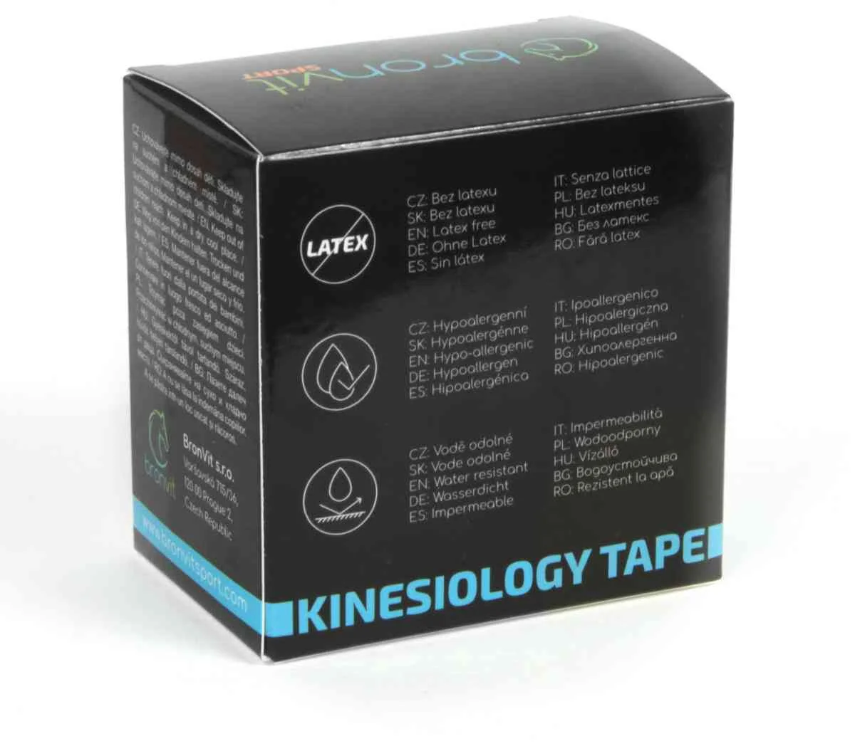 BronVit Sport Kinesio Tape classic modrá 5cmx6m 1×1 ks, kinesio tape