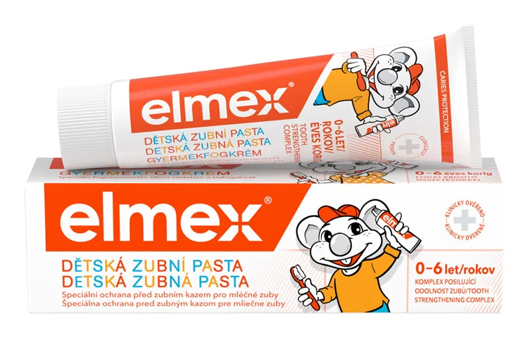 ELMEX DETSKÁ ZUBNÁ PASTA 1×50 ml, posilňuje zubnú sklovinu a odolnosť