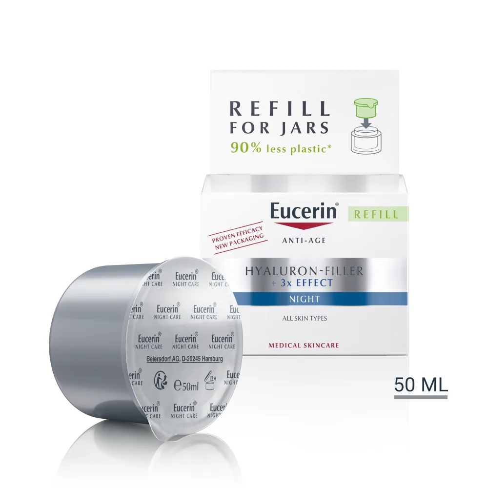 Eucerin HYALURON-FILLER+3xEFFECT Nočný krém REFILL 1×50 ml, náhradná náplň