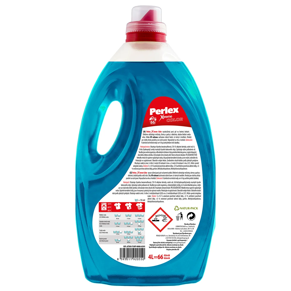 Perlex prací gél 4L / 66 praní Color 1×4L, gél na pranie