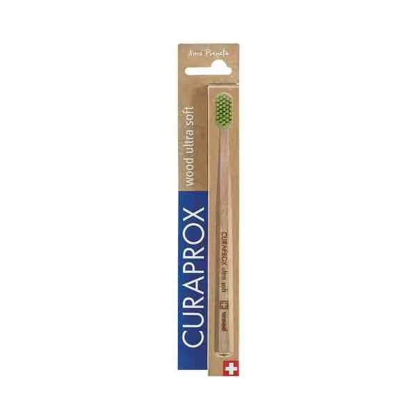Curaprox CS wood - drevená kefka 1×1 ks, drevená zubná kefka